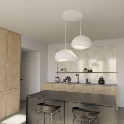 Brilagi - Lámpara colgante con cable WABI SABI 2xE27/40W/230V blanca