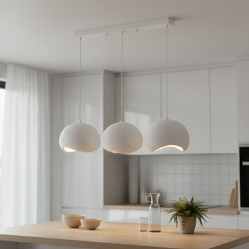 Brilagi - Lámpara colgante con cable WABI SABI 3xE27/40W/230V blanca