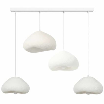 Brilagi - Lámpara colgante con cable WABI SABI 4xE27/40W/230V blanca
