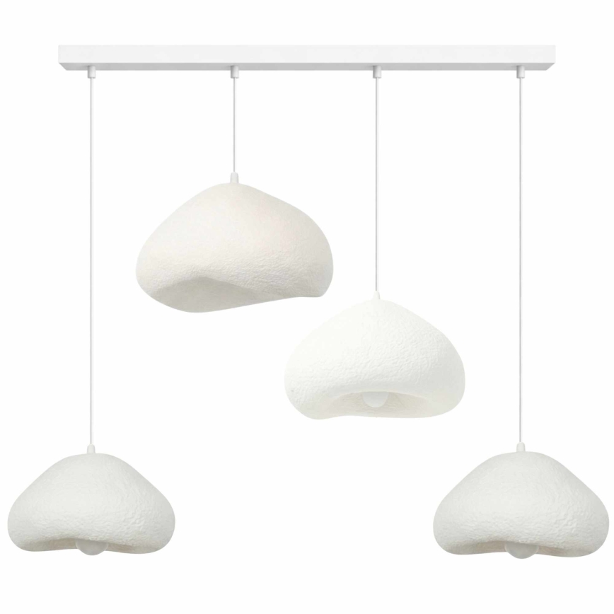 Brilagi - Lámpara colgante con cable WABI SABI 4xE27/40W/230V blanca