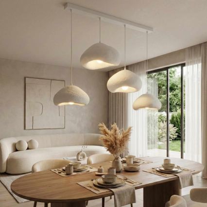 Brilagi - Lámpara colgante con cable WABI SABI 4xE27/40W/230V blanca