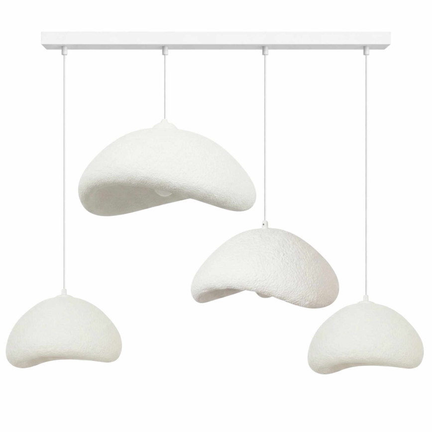 Brilagi - Lámpara colgante con cable WABI SABI 4xE27/40W/230V blanca