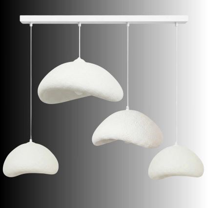 Brilagi - Lámpara colgante con cable WABI SABI 4xE27/40W/230V blanca