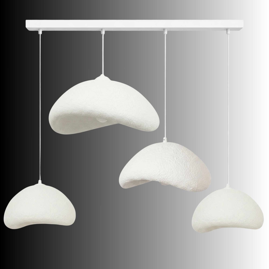 Brilagi - Lámpara colgante con cable WABI SABI 4xE27/40W/230V blanca