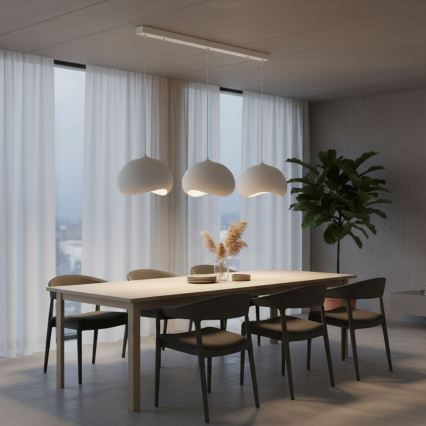 Brilagi - Lámpara colgante con cable YONTU 3xE27/40W/230V blanca