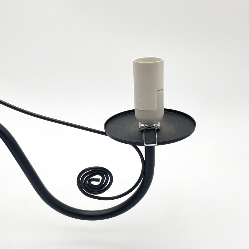 Brilagi - Lámpara colgante con cadena COTTAGE 3xE14/40W/230V negro/blanco