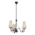 Brilagi - Lámpara colgante con cadena COTTAGE 3xE14/40W/230V negro/marrón
