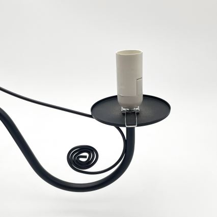 Brilagi - Lámpara colgante con cadena COTTAGE 3xE14/40W/230V negro/marrón