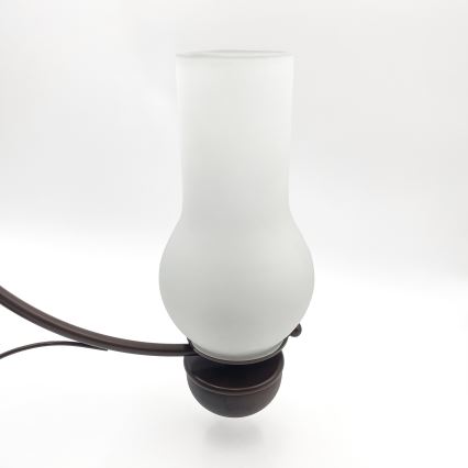 Brilagi - Lámpara colgante con cadena COTTAGE 3xE14/40W/230V roble/blanco