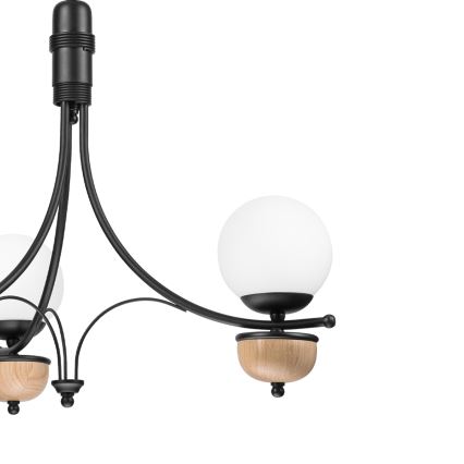Brilagi - Lámpara colgante con cadena COTTAGE 3xG9/40W/230V haya/blanco