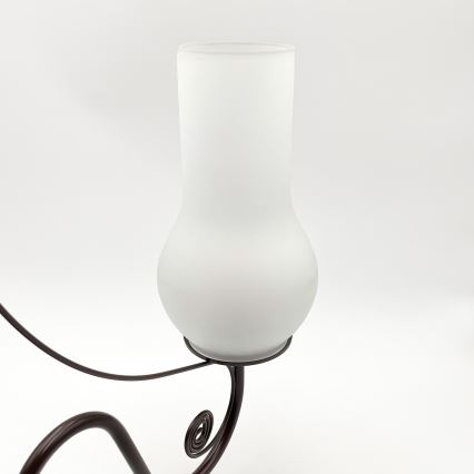 Brilagi - Lámpara colgante con cadena COTTAGE 5xE14/40W/230V marrón/blanco