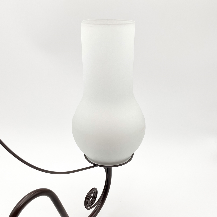 Brilagi - Lámpara colgante con cadena COTTAGE 5xE14/40W/230V marrón/blanco