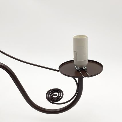 Brilagi - Lámpara colgante con cadena COTTAGE 5xE14/40W/230V marrón/blanco