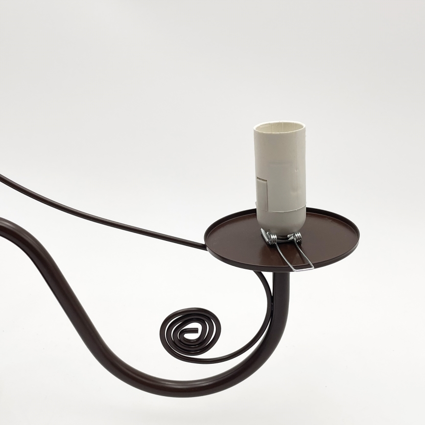 Brilagi - Lámpara colgante con cadena COTTAGE 5xE14/40W/230V marrón/blanco