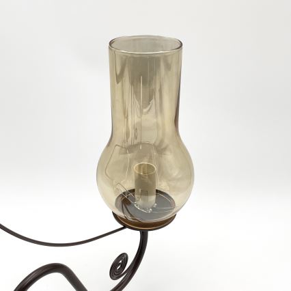 Brilagi - Lámpara colgante con cadena COTTAGE 5xE14/40W/230V marrón