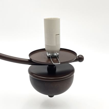 Brilagi - Lámpara colgante con cadena COTTAGE 5xE14/40W/230V roble/marrón