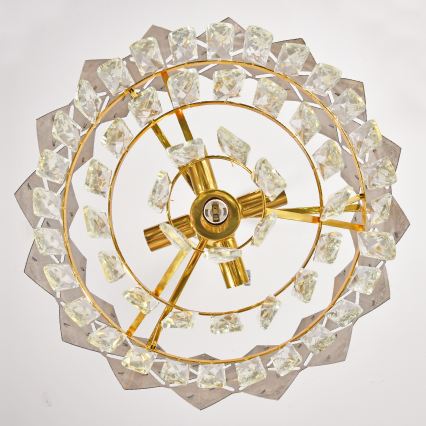 Brilagi - Lámpara colgante con cadena CRISTAL 5xE14/40W/230V Ø 38 cm dorado/negro