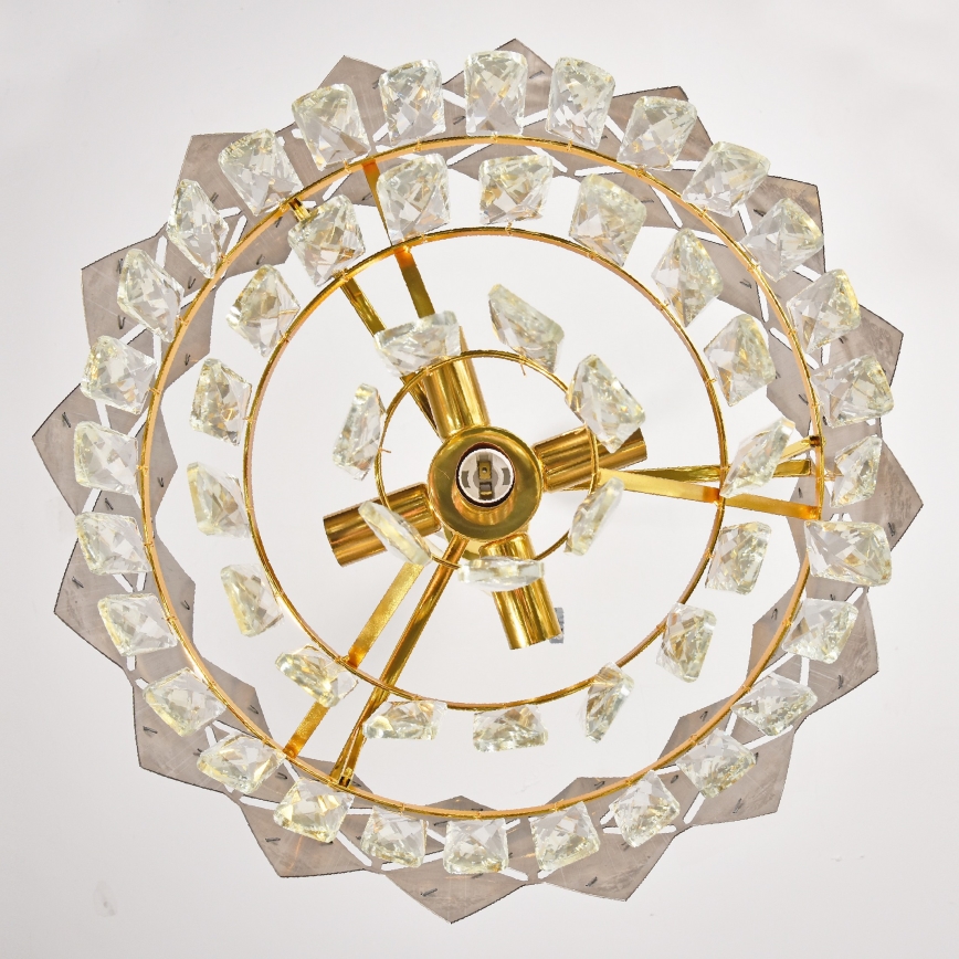 Brilagi - Lámpara colgante con cadena CRISTAL 5xE14/40W/230V Ø 38 cm dorado/negro