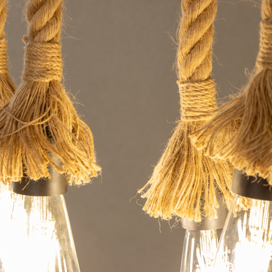 Brilagi - Lámpara colgante con cadena KOS 6xE27/60W/230V haya