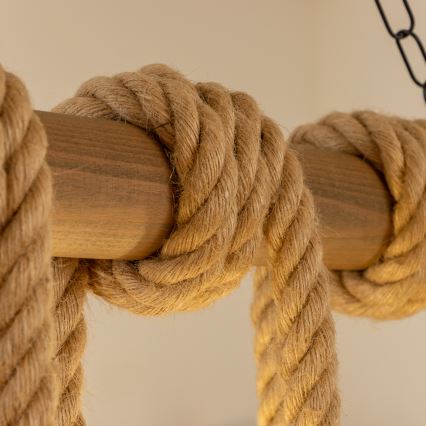 Brilagi - Lámpara colgante con cadena KOS 6xE27/60W/230V haya