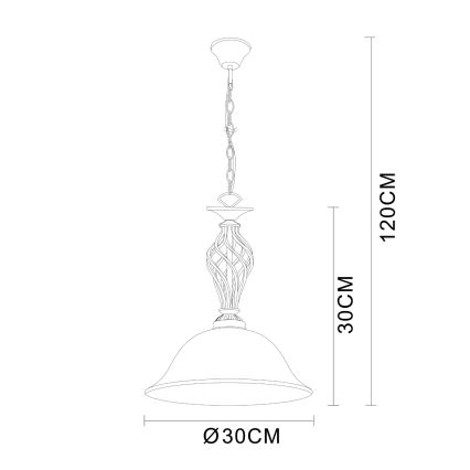 Brilagi - Lámpara colgante con cadena NOSTALGIA 1xE27/60W/230V