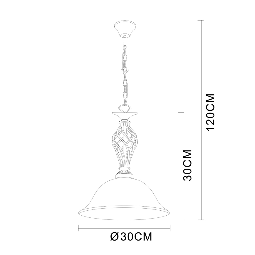 Brilagi - Lámpara colgante con cadena NOSTALGIA 1xE27/60W/230V
