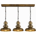 Brilagi - Lámpara colgante con cadena PYRONIC 3xE27/40W/230V bronce/pátina
