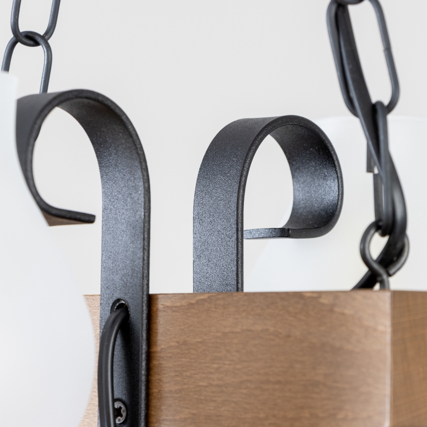 Brilagi - Lámpara colgante con cadena QUEEN 2xE14/40W/230V haya/nogal