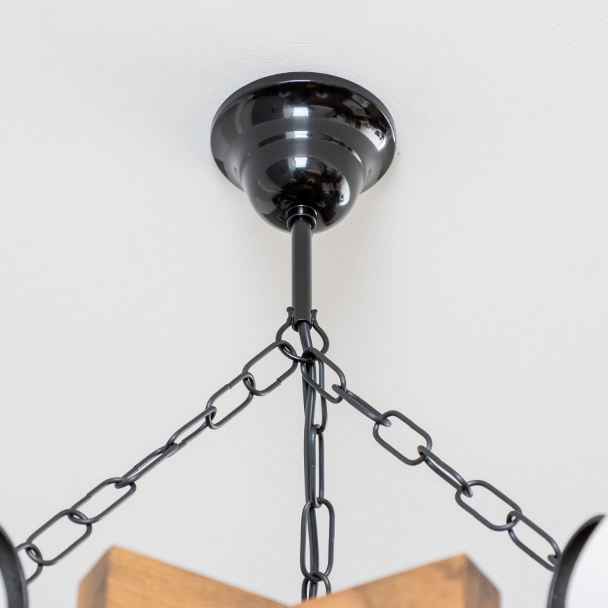 Brilagi - Lámpara colgante con cadena QUEEN 6xE14/40W/230V haya