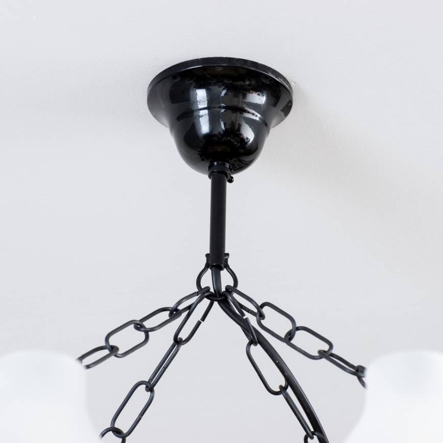 Brilagi - Lámpara colgante con cadena QUEEN 8xE14/40W/230V haya/nogal