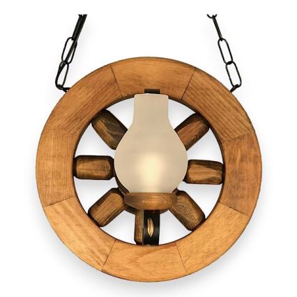 Brilagi - Lámpara colgante con cadena ROATA 2xE14/40W/230V haya