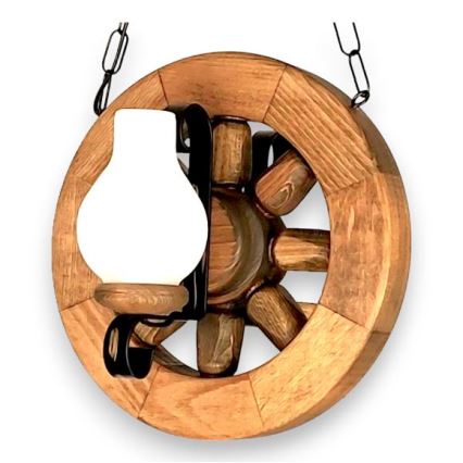 Brilagi - Lámpara colgante con cadena ROATA 2xE14/40W/230V haya