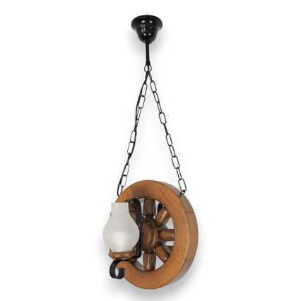 Brilagi - Lámpara colgante con cadena ROATA 2xE14/40W/230V haya/nogal