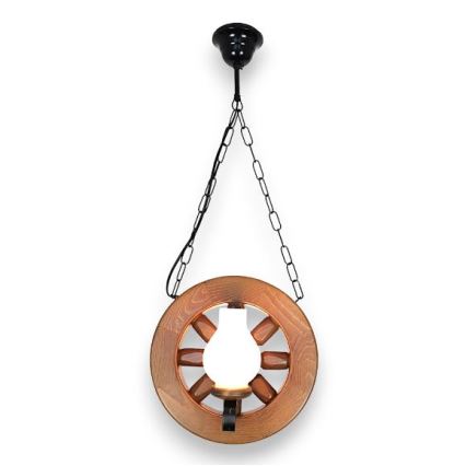 Brilagi - Lámpara colgante con cadena ROATA 2xE14/40W/230V haya/nogal