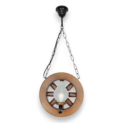 Brilagi - Lámpara colgante con cadena ROATA 2xE14/40W/230V haya/nogal