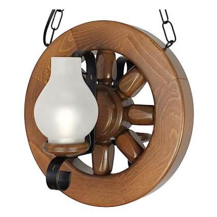 Brilagi - Lámpara colgante con cadena ROATA 2xE14/40W/230V haya/nogal