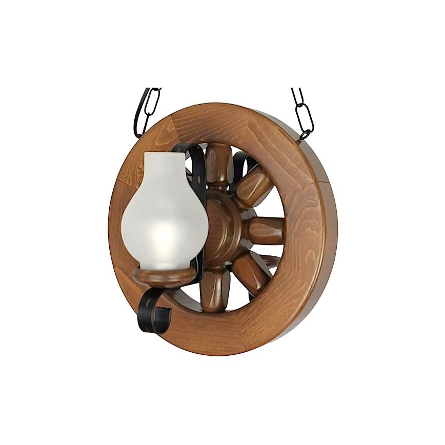 Brilagi - Lámpara colgante con cadena ROATA 2xE14/40W/230V haya/nogal