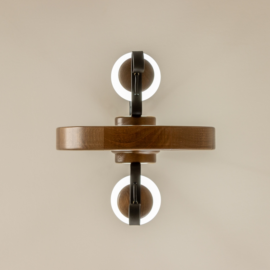 Brilagi - Lámpara colgante con cadena ROATA 2xE14/40W/230V haya/nogal