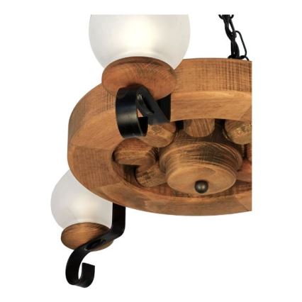 Brilagi - Lámpara colgante con cadena ROATA 3xE14/40W/230V haya