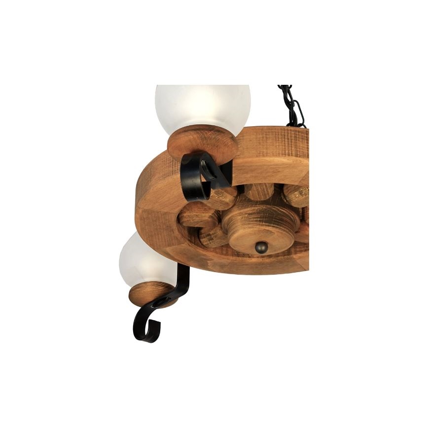 Brilagi - Lámpara colgante con cadena ROATA 3xE14/40W/230V haya