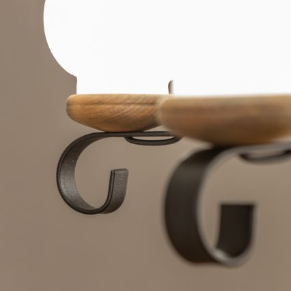 Brilagi - Lámpara colgante con cadena ROATA, 5x E14/40W/230V, Ø 50 cm, en haya