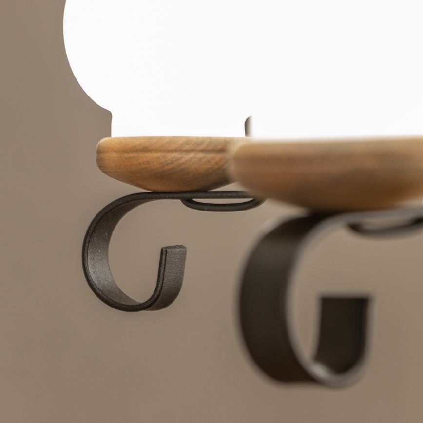 Brilagi - Lámpara colgante con cadena ROATA, 5x E14/40W/230V, Ø 50 cm, en haya