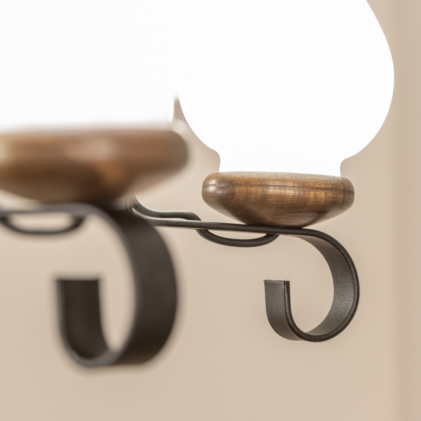 Brilagi - Lámpara colgante con cadena ROATA 5xE14/40W/230V Ø 70 cm haya/nogal