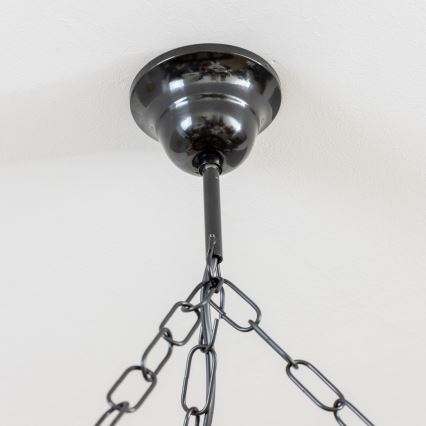 Brilagi - Lámpara colgante con cadena ROATA 5xE14/40W/230V Ø 70 cm haya/nogal