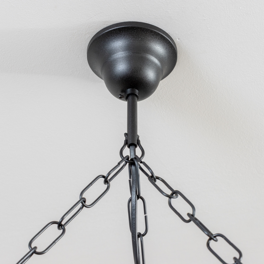 Brilagi - Lámpara colgante con cadena ROATA 6xE14/40W/230V, diámetro 70 cm, haya/nogal