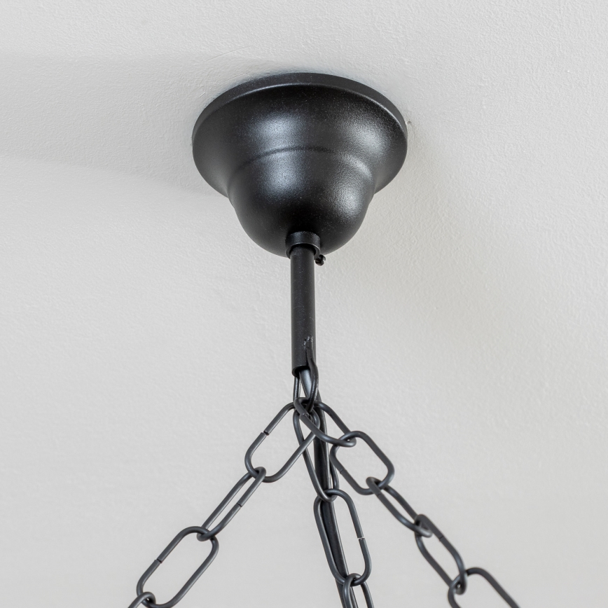 Brilagi - Lámpara colgante con cadena ROATA 6xE14/40W/230V Ø 70 cm haya