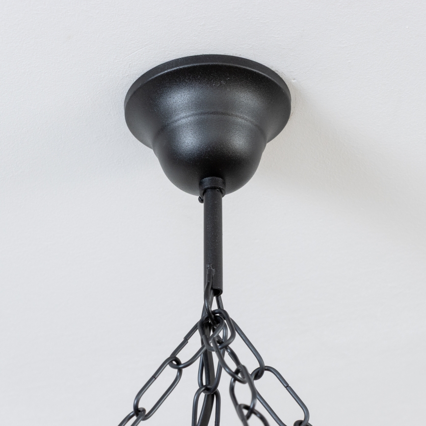 Brilagi - Lámpara colgante con cadena ROATA 8xE14/40W/230V Ø 70 cm haya