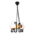 Brilagi - Lámpara colgante con cadena RUSTIC 2xE14/40W/230V haya