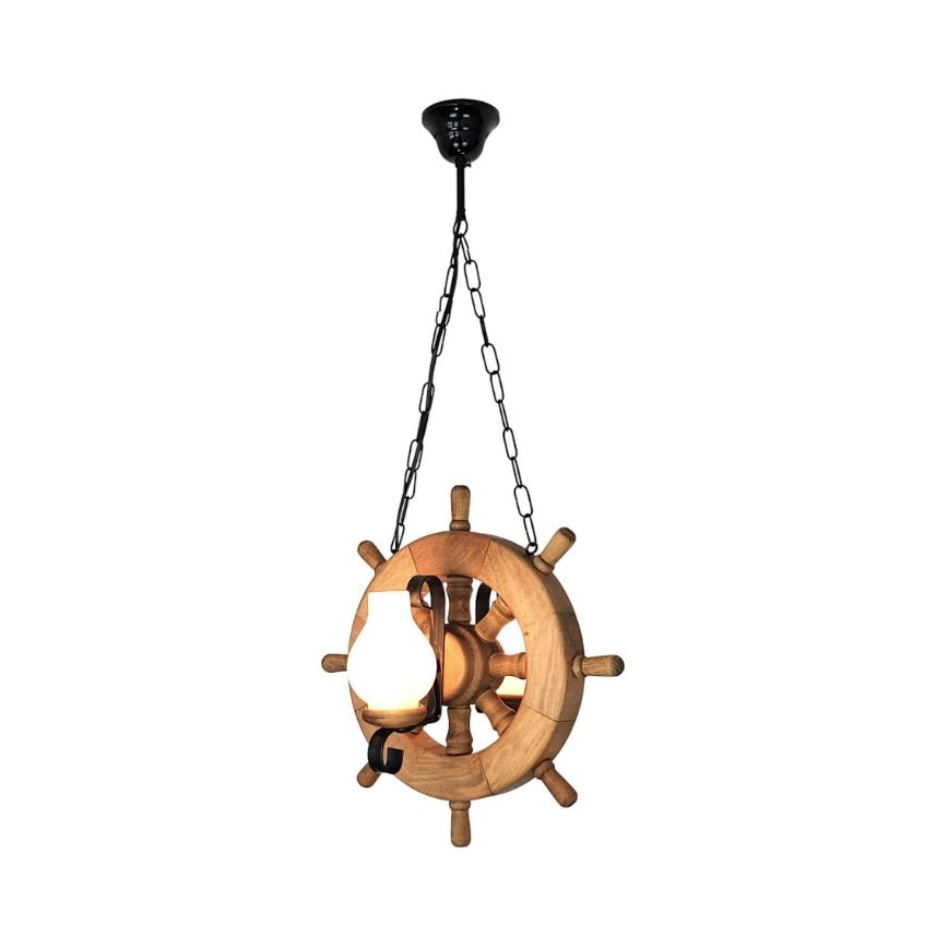 Brilagi - Lámpara colgante con cadena TIMONA 2xE14/40W/230V haya