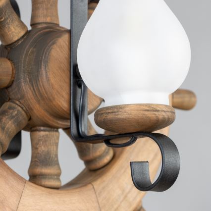 Brilagi - Lámpara colgante con cadena TIMONA 2xE14/40W/230V haya